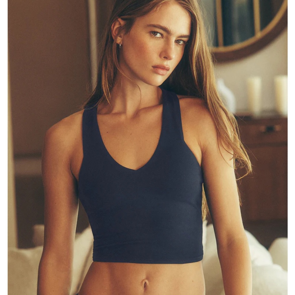 ALO Yoga Real Bra Tank XS Navy NWT